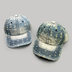 Threebooy  Retro Broken Style Baseball Hats New Men Women Casual Sunshade American Style Versatile Personal ins Fashion Street Peaked Caps