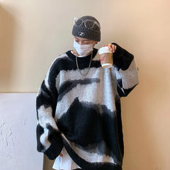 Threebooy Autumn winter thickened sweater men's Korean version trend loose knit winter ins lazy sweater coat