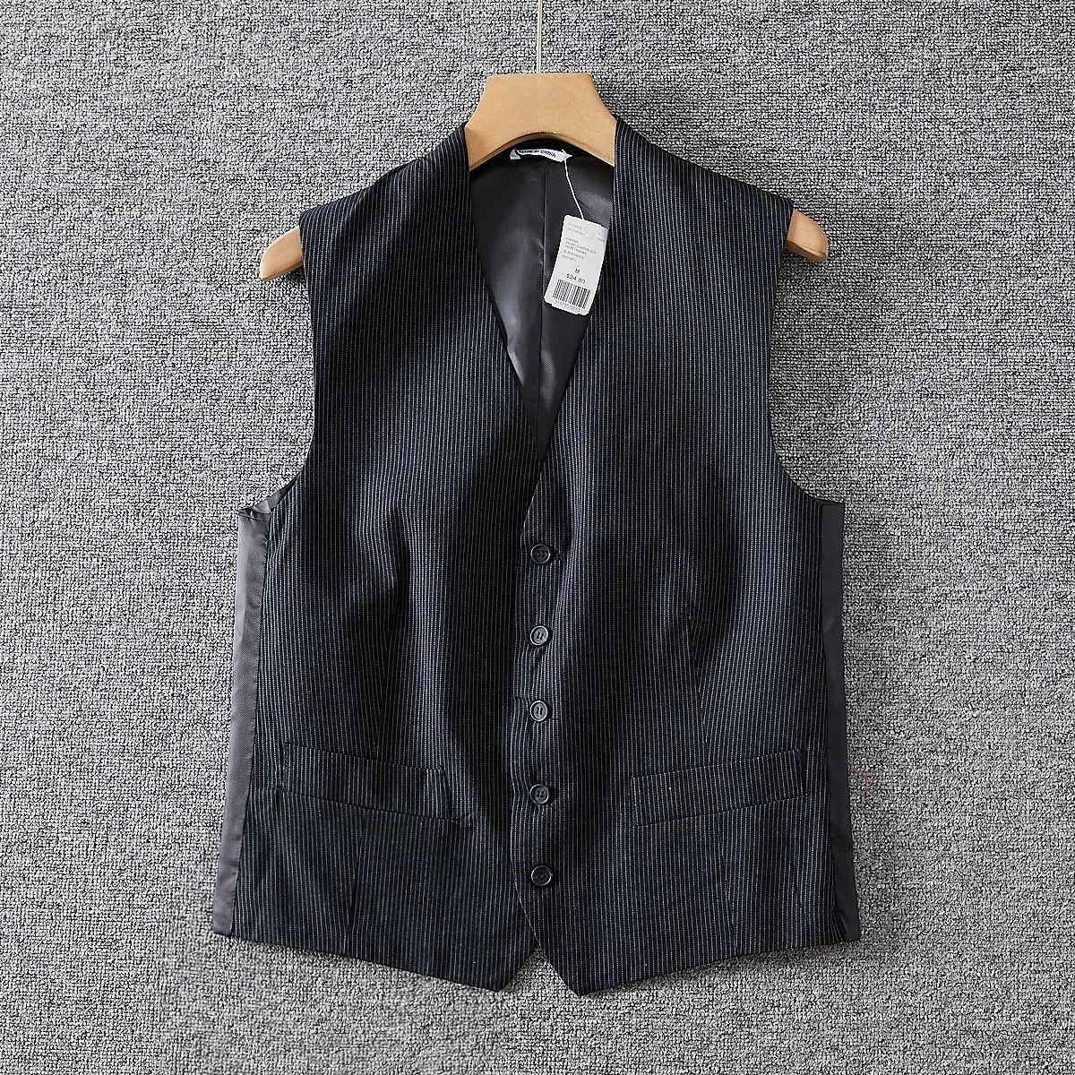 Threebooy French Splicing High-end Vest Spring Summer Men's British Waistcoat 2055 New Slim Casual Vest Suit Sleeveless Jacket Elegant