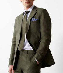 Threebooy  Elegant Men's Suit  Bow Collar 2 Pieces Blazer Pants Single Breasted Business Formal Work Wear