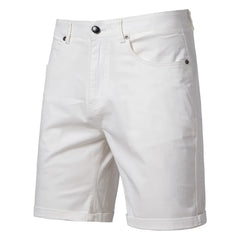 Threebooy Men's Summer Slim-fit British Shorts Light Luxury Stylish Popular Clothes Leisure Cargos Streetwear Button-down Half-pants 30-38