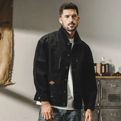 Threebooy American Workwear Retro Denim Jacket Korean Style Men Fashion Spring Autumn Loose Casual Amei Kaji Tough Guy Hunting Jacket Men