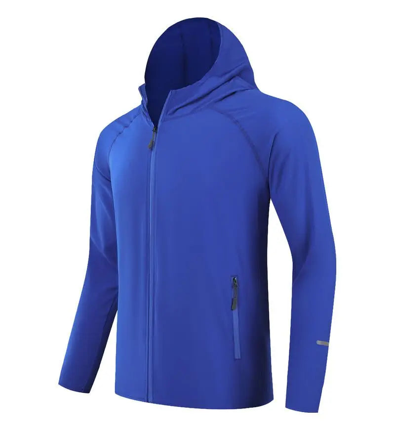 Threebooy  Autumn Quick Dry Hiking thin running Jackets windproof breathable fitness Gym Men women Outdoor Sports Coats Windbreaker Hooded