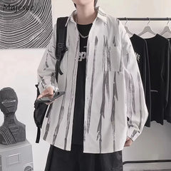 Casual Shirts Men All-match Tie-dye Spring Autumn BF Long Sleeve Tops Teens Fashion Harajuku Chic Coats Camisas Hombre Newly Ins