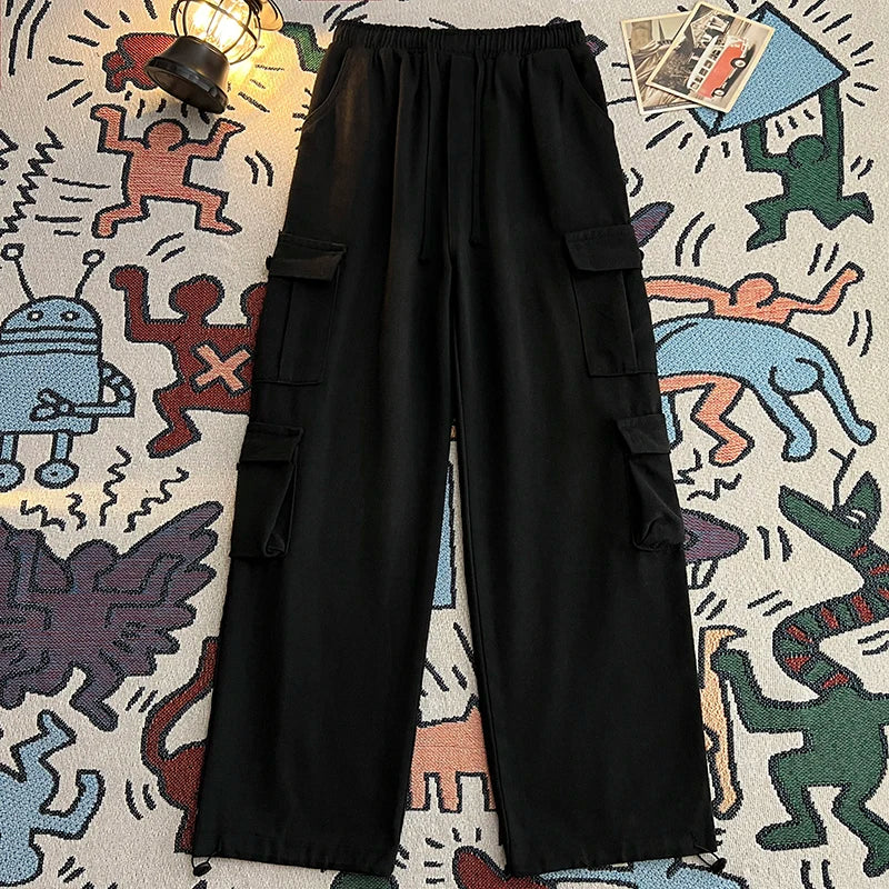 Threebooy  Fashionable Loose Straight Wide-leg Workwear Trendy Hip-hop Washing Jeans Spring Summer American Oversize Retro Trousers Chic