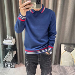 Threebooy  Mens Polo Shirts Tight With Collar Slim Fit Male Sweatshirts High Quality Pullover Quotes Tops Fashion Trends Emo Original