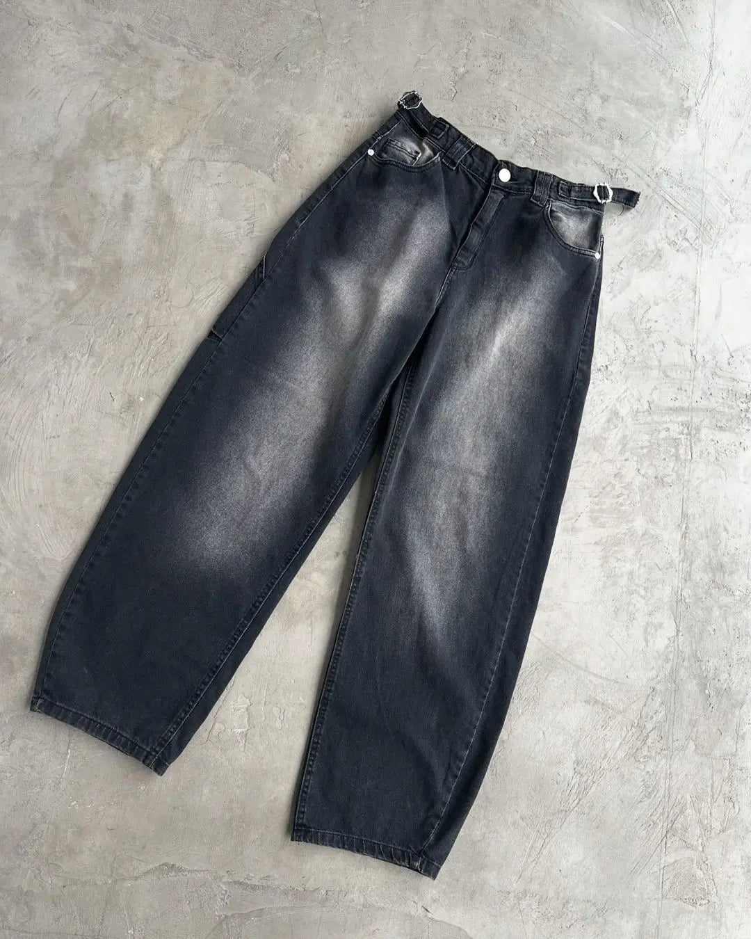 Threebooy New Retro Black Tie Dye High Waisted Slouchy Jeans Mens Womens Hip Hop Y2k Baggy Jeans Straight Harajuku Denim Pants Streetwear
