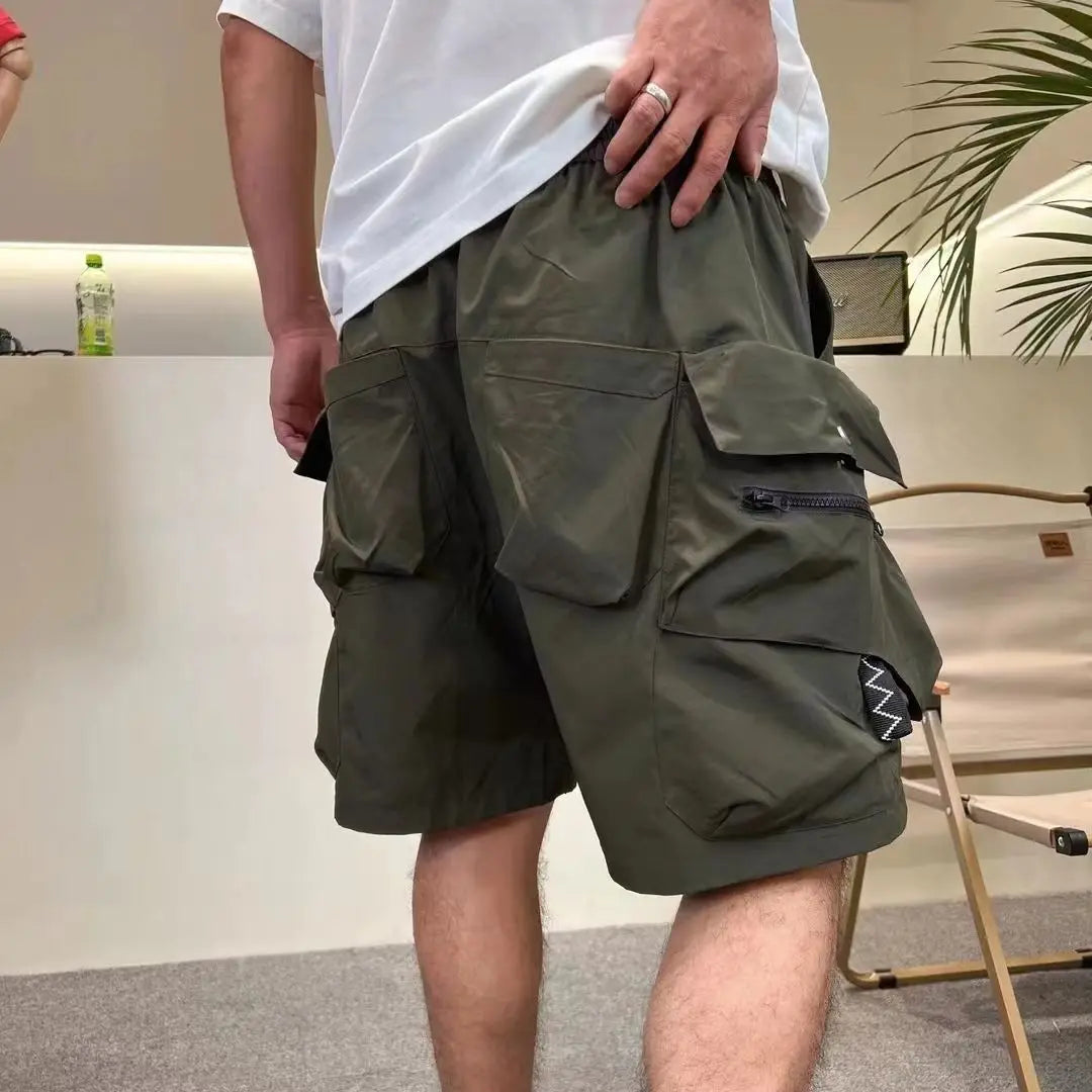 Threebooy  American Work Pants New Outdoor Sports Quick-drying Work Pocket High-end Five-point Pants Loose Breathable Casual Shorts Chic
