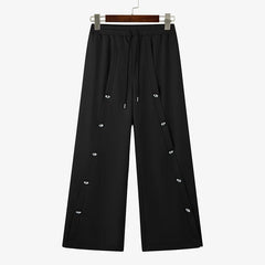 Threebooy  Men Pants Korean Style Loose Joggers Trousers Men Streetwear Drawstring Fashion Men Long Pants Casual Solid S-5XL