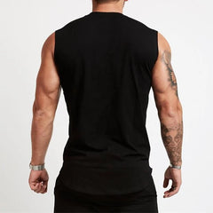 Threebooy Cotton Gym Clothing Mens Workout Sleeveless Shirt Bodybuilding Tank Top Fitness Sportswear Mens Vests Muscle Singlets Tanktop