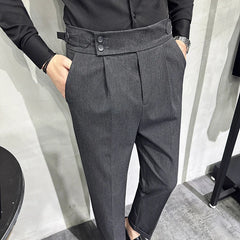 Threebooy Men Spring Autumn Suits Pants Male Formal Wear Boutique Trousers Quality Men British Style Business Casual Loose Suits Pants