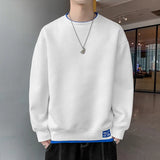 Threebooy Spring O Neck Sweatshirts Hoodie Men Long Sleeve Loose Pullover Fashion Harajuku Hoodies Mens Solid Casual Sweatshirt Streetwear