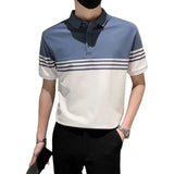 Threebooy Summer Men's Casual Slim Fit Short Sleeved Polo T-shirt Lapel Collar High-quality Tshirt Fashion Trend Top Business T Shirts