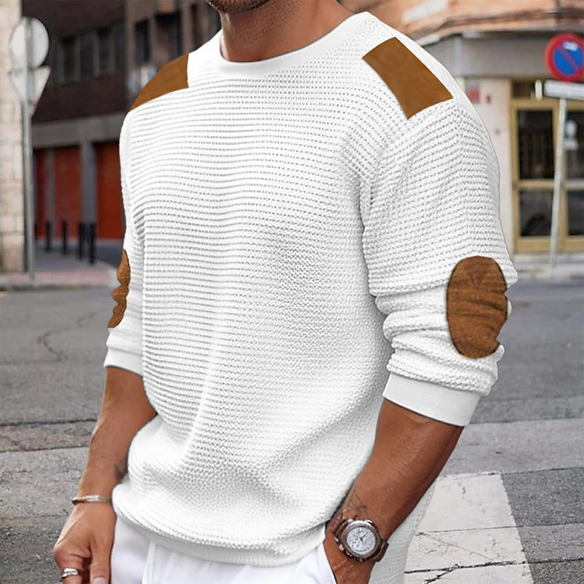 Threebooy  Autumn Winter Men Sweater Pullover New Round Collar Solid Color Long-Sleeved Pullover Fashion Male Casual Pullovers