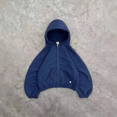 Threebooy  Unisex Hooded Zipper Long Sleeve Casual Sweatshirt Spring Autumn Polyester Cotton Comfortable Sportswear for Men And Women