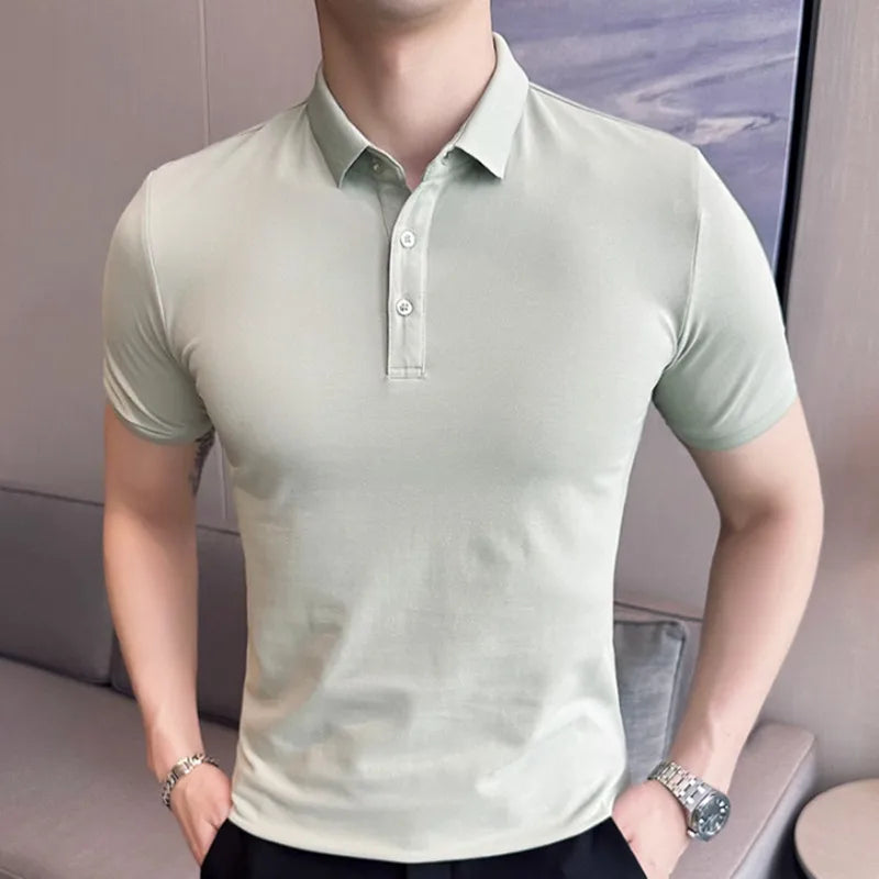 Threebooy High Quality New Summer Brand Polo Shirt High Quality Men's Short Sleeve Breathable Top Business Casual Polo Shirt for Men 4XL