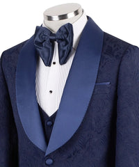 Threebooy  Modern Men's Suit 3 Pieces Blazer Vest Pants Jacquard Business Formal Work Wear Wedding Groom Tuxedos