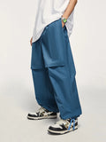 Threebooy Parachute Waterproof Pants Man Blue Oversize Sweatpants Men's Sports Trousers Male Casual Japanese Streetwear Hip Hop