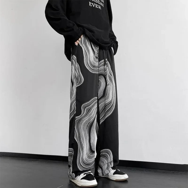 Threebooy Male Trousers Trend Men's Casual Pants Long Straight Big Size Vintage Cheap Original Clothing Clothes High Quality Aesthetic Y2k
