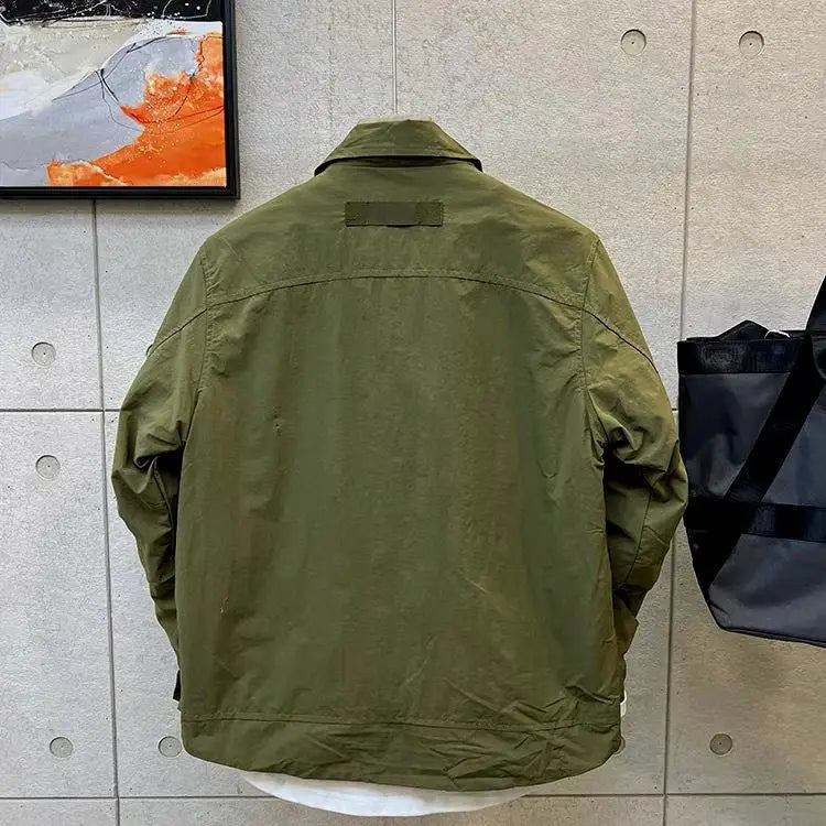Threebooy American Vintage Casual Work Jacket Korean Style Fashion Handsome Versatile Lapel High-end Jacket Men's Spring Top Aesthetic