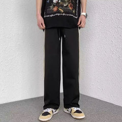 Threebooy  Striped Men's Spring and Summer New Style Versatile Handsome Casual Trendy Brand High Street Straight Sports Sweatpants