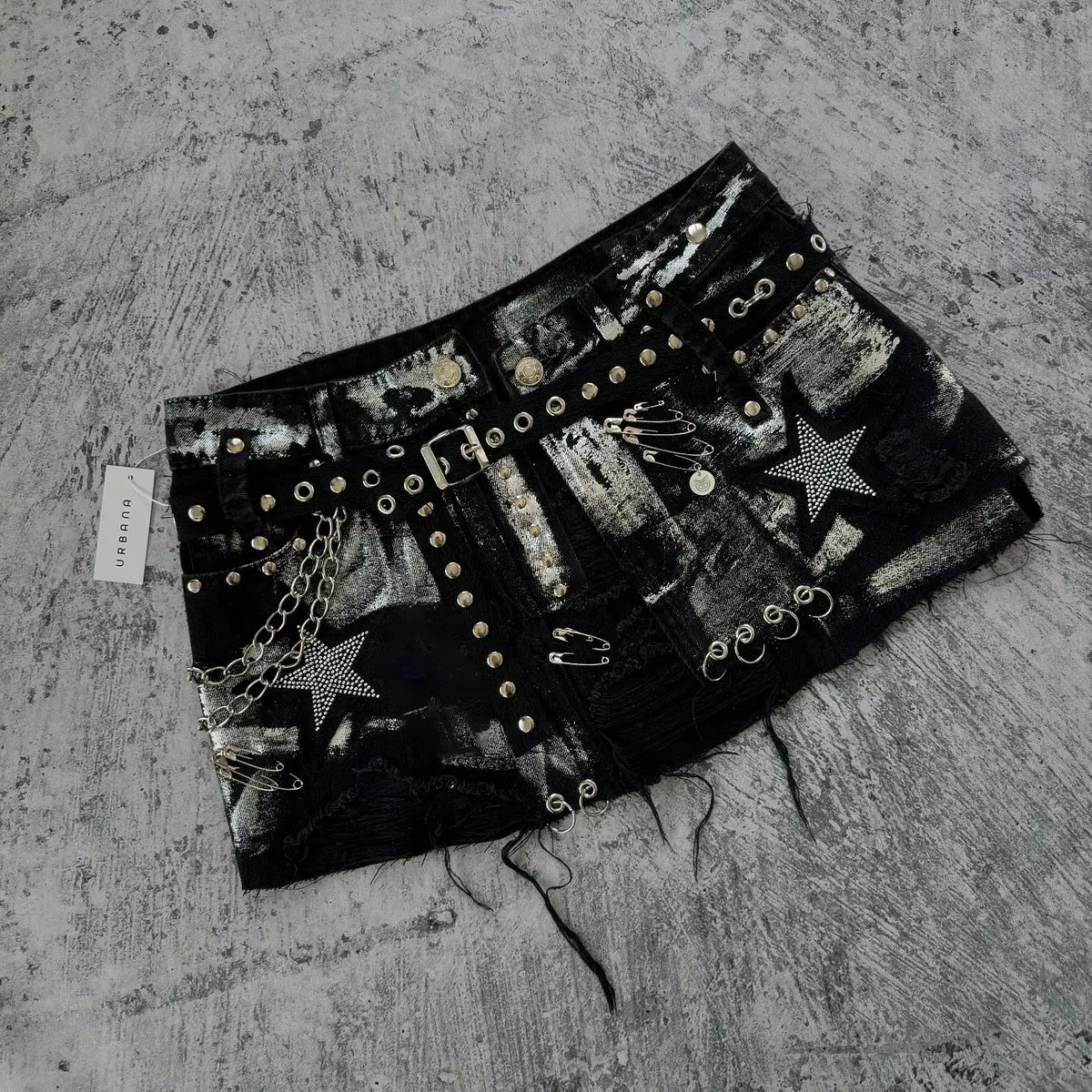 Threebooy Harajuku New Fashion Blue Gothic Mini Skirt Retro Splicing Pocket Zipper Y2k Skirts Womens Slim Sexy Denim Hip Skirt Streetwear