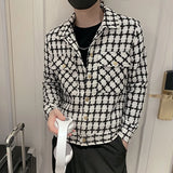 Threebooy New Style Men Spring High Quality Plaid Casual Jackets/Male Slim Fit Fashion Autumn Lapel Plaid  Coat S-3XL