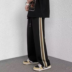 Threebooy  Striped Men's Spring and Summer New Style Versatile Handsome Casual Trendy Brand High Street Straight Sports Sweatpants