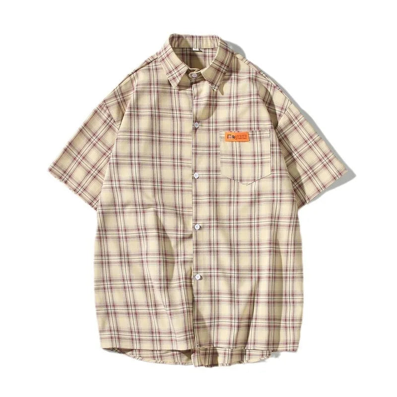 Threebooy Luxury Men's Summer Turn Collar Short Sleeved Shirt Casual Fashion Printing Shirts And Blouses