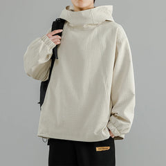 Threebooy Men's Hooded Sweatshirt Solid Color Unisex Casual Pullover Fashion Loose Comfort Relaxed Top Regular Wrinkle Resistant Hoodie