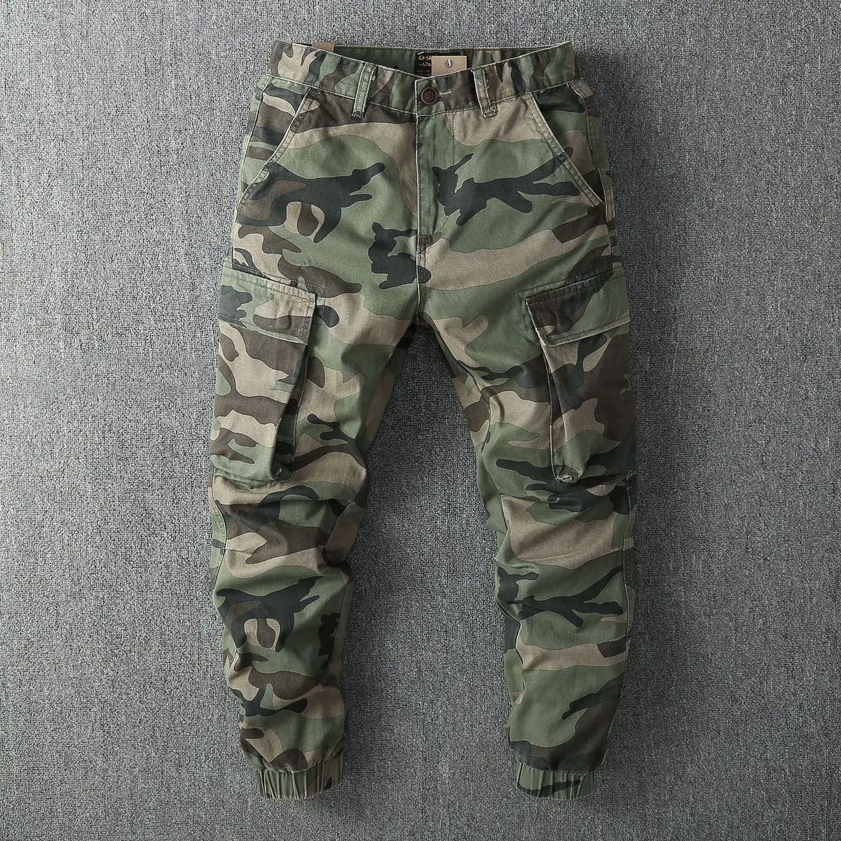 Threebooy  Mens Fashion Sports Hiking Cargo Pants Camouflage Overalls Joggers Sweatpants Casual Tapered Track Pants Men's Loose Trousers