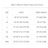 Threebooy Men 100% superfine 15.5micro Merino Wool T Shirt Base Layer Wool 220GSM Wicking Breathable Anti-Odor