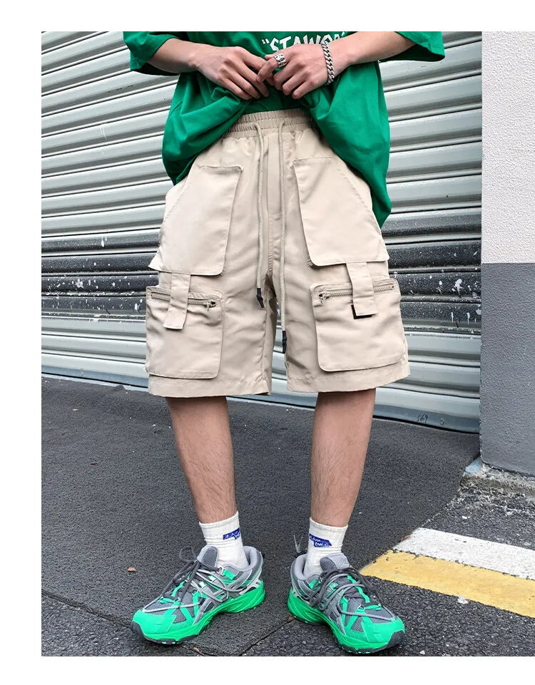 Threebooy Mens Summer Cargo Shorts Multi Pocket Casual Outdoor Sports Workwear Lightweight Comfortable Hiking Shorts Trendy Fashion
