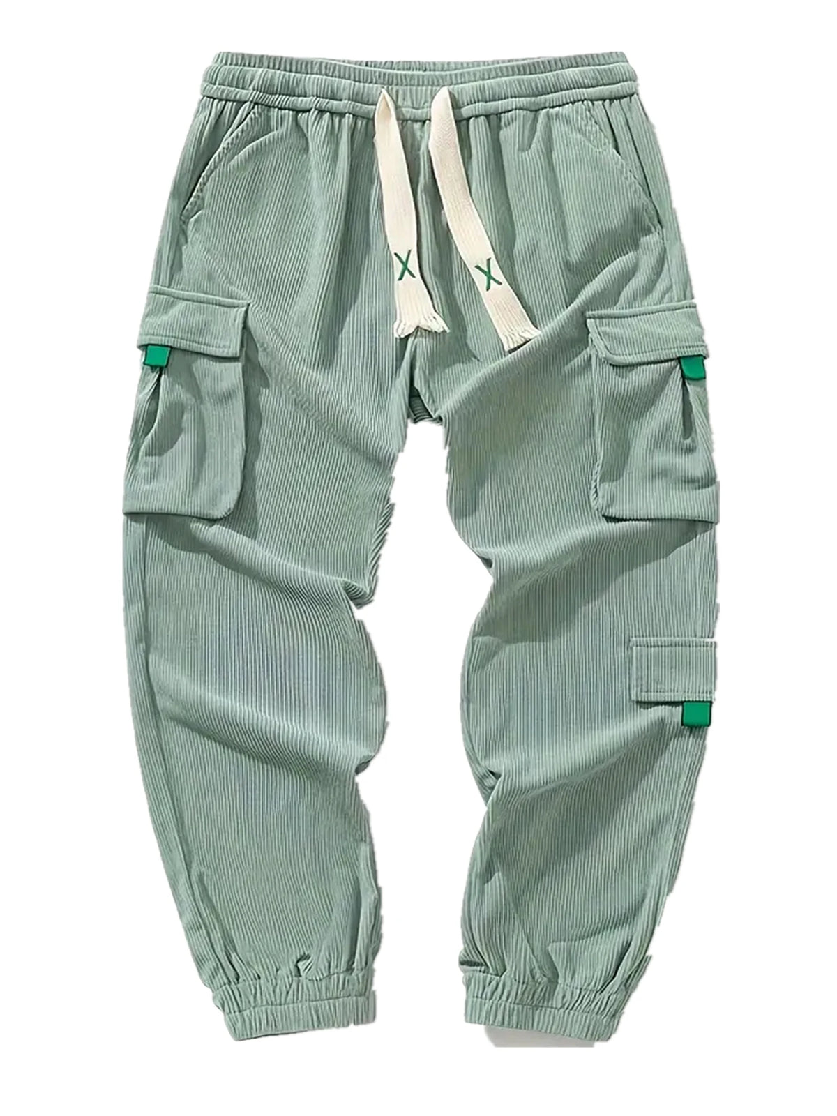 Threebooy  Autumn and Winter New Large Size Men's Versatile Workwear Casual Pants Multi-Pocket Work Pants Corduroy Work Pants Thick Casual Jogger Pants