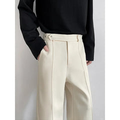 Threebooy  American High Street Style High Waist Men's Casual Pants Spring New Loose Straight Leg Floor-Length Trousers