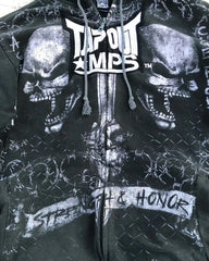 Threebooy Oversized Black Hoodies Sweatshirt Clothes Tapout Zip Hoodie Mens Womens Y2K Gothic Retro Graphic Letter Tops Streetwear