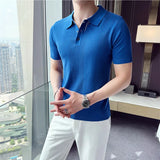 Threebooy Top Grade Brand Cotton Polo Shirts Knitting Men Slim Fit Short Sleeve Summer Leisure Lapel Sleeve POLO Shirts Men Clothing 4XL