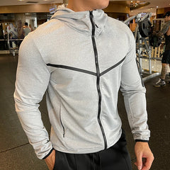 Threebooy  Winter cotton Running Jacket Hooded Men Sport Jacket basketball fitness Gym Outdoor hoodie Coat Cycling training Sportswear Male