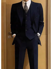 Threebooy  High-End Men's Wedding Handsome Double-Breasted Suits, Business Formal Wear, Adult And Dress Suits