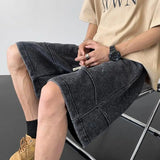 Threebooy Streetwear Washable Old Shorts Men's Fashion Brand Loose Summer American Casual Sports 5/4 Pants Large