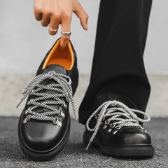 Threebooy  Fashion Mens Casual Shoes Men Trendy Designer Style Derby Shoe Men's Lace-up Flats