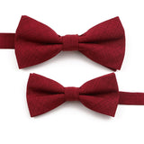 Threebooy New High Quality Handmade Parent-Children Bowtie Solid Color Cute Lovely Family Butterfly Wine Red Green Orange Cravats Gift