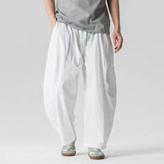 Threebooy  Wide Leg Pants Men and Women summer Light Thin Solid Straight Casual trousers Elastic Waist Harun Pant Loose Oversize Streetwear