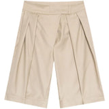 Threebooy New Niche Design Pasted High Waist Khaki Causal Wide Leg Shorts Summer Korean Trend Men's Knee Length Pants