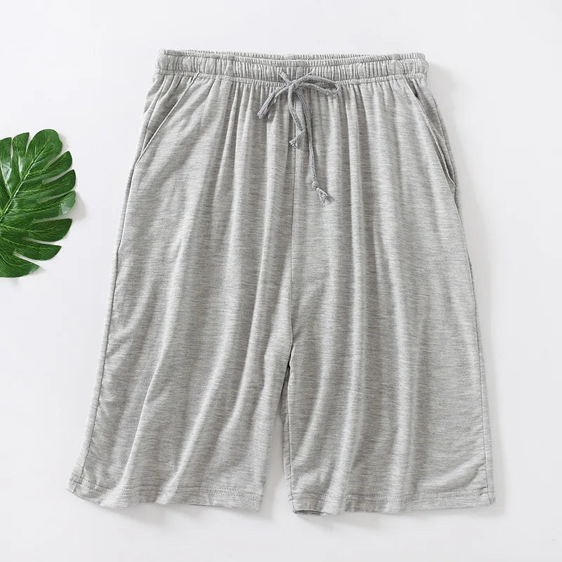 Threebooy  Men's Shorts Summer Thin Five-point Home Shorts Loose Casual Large Size Home Pajamas Beach Pants