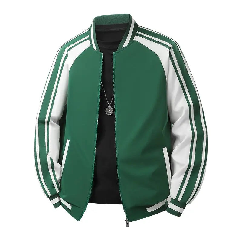 Threebooy  Autumn and Spring New Fashion Trend Sports Fitness Baseball Jacket Men's Loose Comfortable Plus Size High Quality Outerwear