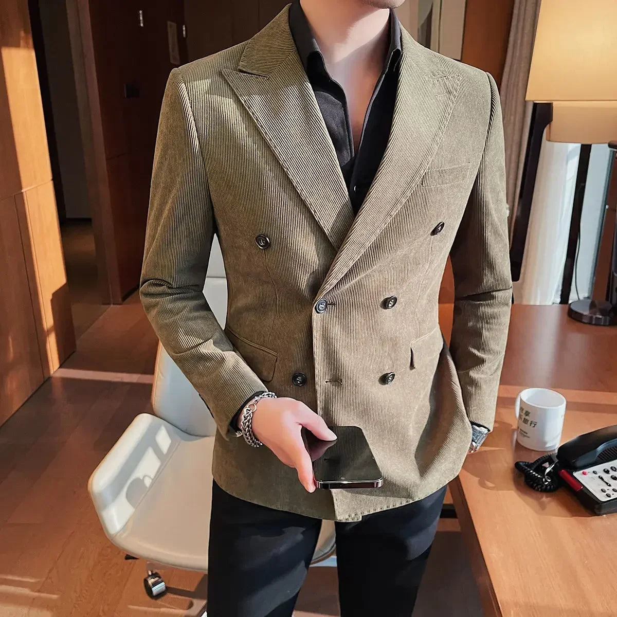 Threebooy Casual Male Dress Blazer Slim Fit Men's Suit Business Jackets Thin Korean Style Clothes Fashion Coat New In Single Models