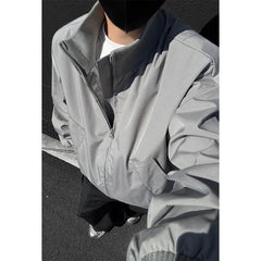 Threebooy Autumn Jacket Men Fashion Casual Black Jackets Men Japanese Streetwear Hip-hop Loose Bomber Jacket Mens Short Coat M-3XL