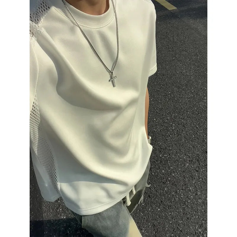 Threebooy Short Sleeve Slim Fit Tshirt men Breathable Design Trendy Fashion Summer Casual Comfort Lightweight Ventilation Style Streetwear