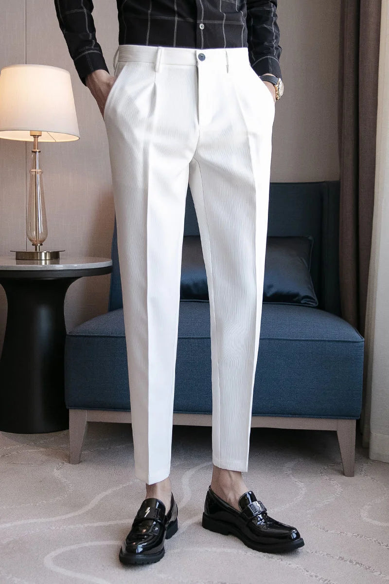 Threebooy Casual Business Suit Pants Men's Loose Drape Straight-leg Pants Solid Color All-match Slim Comfortable Trousers Four Seasons